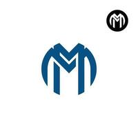 Letter MM Circle Bold logo design vector