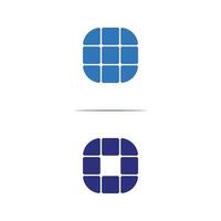 Letter O Solar panel logo design vector