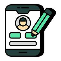 Trendy vector design of edit profile