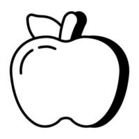 A flat design icon of apple vector