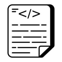 Unique design icon of coding file vector