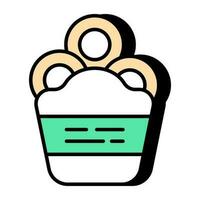 A unique design icon of onion rings vector