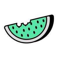 Summer juicy fruit icon, vector design of watermelon