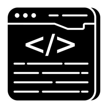 Unique design icon of web coding vector