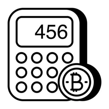 btc con triturador denotando concepto de bitcoin cálculo vector