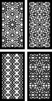 Simple Vector Pattern for Laser Cutting, Decoration, and Ornament. Metal design, wood carving, vector