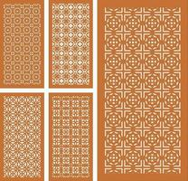 Simple Vector Pattern for Laser Cutting, Decoration, and Ornament. Metal design, wood carving, vector