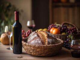 A Mouthwatering Close-Up of a Rustic Table Centerpiece - photo