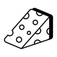 An icon design of cheese block vector