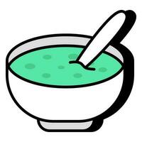 Soup bowl icon in trendy design vector