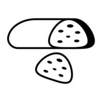 Trendy design icon of loaf bread vector