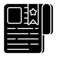 An icon design of bookmark file vector