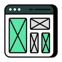 A premium download vector of web wireframe