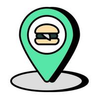 Modern design icon of food location vector