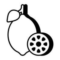 A unique design icon of lemon vector