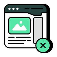 A creative design icon of no web gallery vector