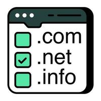 An icon design of web domains vector