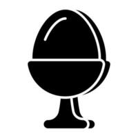 Boiled egg icon, editable vector