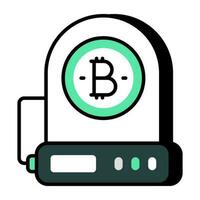 An editable design icon of bitcoin vector