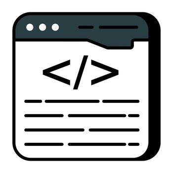 icono de diseño único de codificación web vector