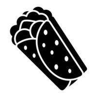 Modern design icon of shawarma vector