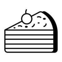 un icono de diseño perfecto de rebanada de pastel vector