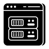 An icon design of online server vector