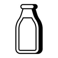 An icon design of milk bottle vector