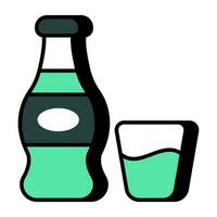 icono de diseño moderno de botella de vino vector