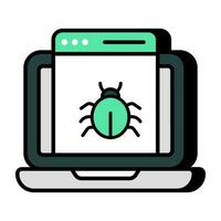 Modern design icon of web bug vector