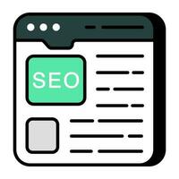 Editable design icon of seo analysis vector