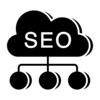 icono de diseño editable de cloud seo vector