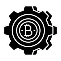 Perfecto diseño icono de bitcoin administración vector