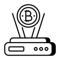 prima descargar icono de btc proyector vector