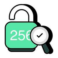 Creative design icon of search lock vector