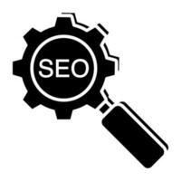 editable diseño icono de seo análisis vector