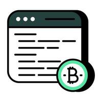 Trendy vector design of bitcoin website