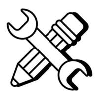 Editable design icon of technical writing vector
