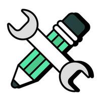 Editable design icon of technical writing vector