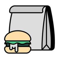 icono de diseño moderno de hamburguesa vector