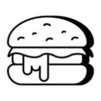 icono de diseño moderno de hamburguesa vector