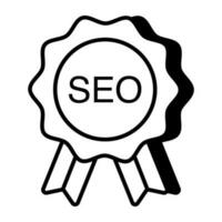 Perfect design icon of seo badge vector