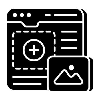 Unique design icon of add image vector