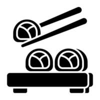 Creative design icon of sushi vector