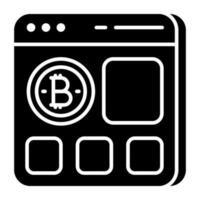 Premium download icon of bitcoin website vector