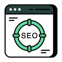 moderno diseño icono de seo objetivo vector