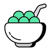 Conceptual flat design icon of sweet balls vector