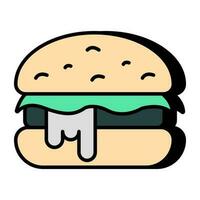 icono de diseño moderno de hamburguesa vector