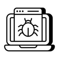 Modern design icon of web bug vector