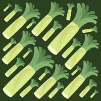 Leeks vector illustration for graphic design and decorative element